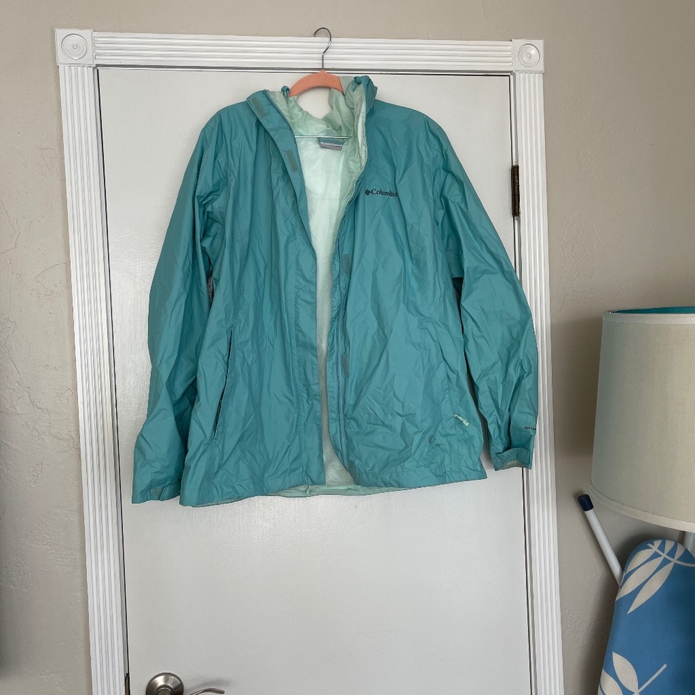 Teal Columbia Rain Jacket